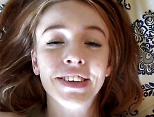 Redhead Spreads Legs For Cunnilingus And Sucks Cock