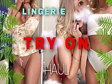 Lingerie Try On Haul: Charming Web-Cam Lady Strip Tease