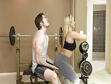 Man Thrusts Really Long Dick In Mouth Of Fitness Trainer