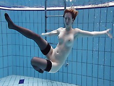 Brunette With Big Tits Girl Anetta Underwater