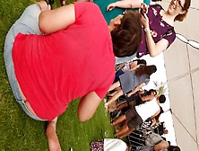 Huge Buttcrack In Student's Day