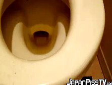 Japanese Teeny Filmed During Solo Pissing Time