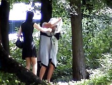 Russian Sluts Peeing In The Forest 2