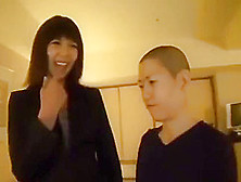 Tall Asian Meets Short Guy And Gives Him Standing Handjob