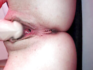 After A Big Fake Penis,  Her Cooter Licks A Smaller ( Big Orgasme)
