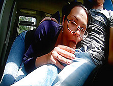 Extreme In Train : Public Blowjob And Cum In Mouth
