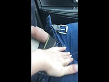 She Masturbated My Large Rod In The Car