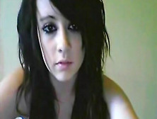 Dark-Haired Emo Is Poking Her Shaved Pussy