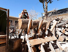 Pissing Myself While Cutting Firewood