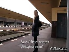 Big Tits Czech Girl Screwed Up In Trains Toilet For Money