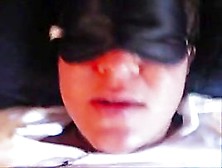 Blindfolded Kris Receives Drilled