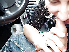 Beautiful Blonde Mature Wife Selena Enjoys Blowjob Swallow In A Car