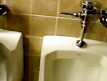 Young Twink Pissing Before Restroom Masturbation