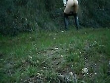 Hunter Babe Pooping In The Forest
