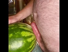 Hairy Dad Bod Fucks A Watermelon First Time!