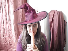 Halloween Witch Sucking A Dildo