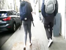 Candid Bubble Butt On Ebony Teen Walking Down The Street