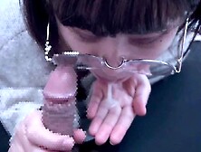 メガネっ子が興奮してフェラで精子をたっぷり搾り取る♡ Cum In Mouth Blowjob