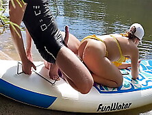 What A Pretty Sunny Day For Fucking Stepsister During A River Walk On The Outdoor