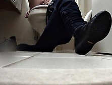 The Waitress In The Bathroom Masturbation Shoeplay