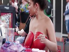 Latina Helping Her Friend Get 'fuck Ready'