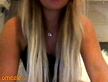 Omegle - Blonde Teen Flashing