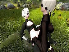 2B Porn Lesson With Hero And Player