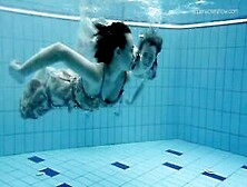 Two Hot Hairy Beauties Underwater