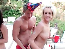 Hot Teens Playing Sex Games At Pool Party