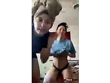 Bored Teens In College Teasing On Periscope