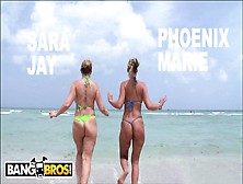 Bangbros - Pawg Pornstars Sara Jay And Phoenix Marie Get Their Humongous Asses Slammed