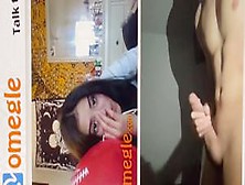 Sexy Omegle Teen Watches Me Jerk Off