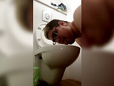 22Yo Boy Licks A Toilet Seat And Plays With The Toilet Water