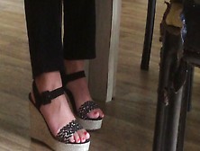Hot Feet In Wedges Heels At Lunch 2