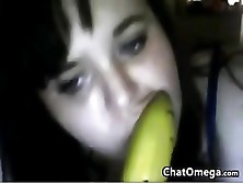 Chubby Cam Girl With A Banana