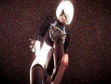 Nier Automata 2B Does Tremendous Devils Pedicure With Her Tights