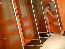 Spy Web Camera In Secretly Watching Webcam In Russian Public Bathroom 10 Min