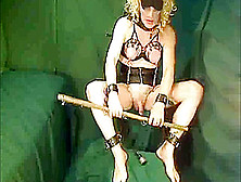 Goodgurl34 With Ass Bullet,  Nipples Chained To Wrists, Spreader Bar Made To Masterbate