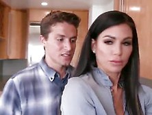 Horny Guy Hurries To Fuck Stepmom In The Kitchen