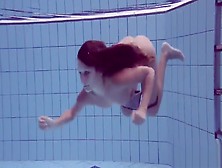 Bushy And Surprised Underwater Teen Gurchenko