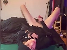 Femboy Cums In His Mouth