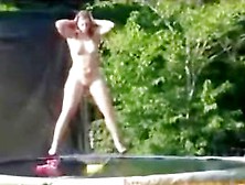 Jumping Naked On A Trampoline