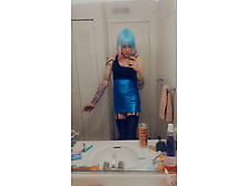 Horny Cosplay Girl In Mini Dress
