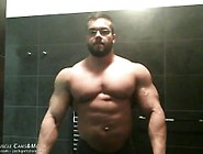 22 Year Old Bodybuilder Strips For The Shower On Jockmenlive Cam