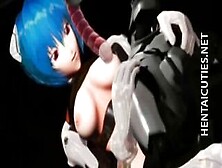 Horny 3D Anime Slut Sucking Tentacles
