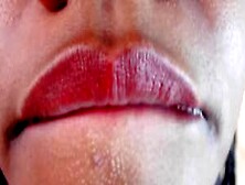Ebony Mouth Closeup Pierced Tongue Spit Asmr