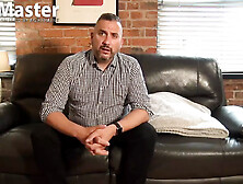 Stepdad Changes To Rubber And Jerks Uncut Cock And Cums