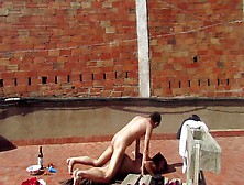 Couple Fucking In The Terrace Outside