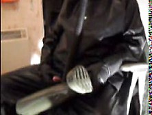 Cock Play In Black Rubber