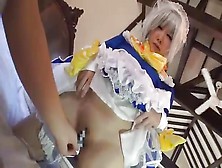 Japanese Cosplay Angel Takes Fans For A Sex Ride
